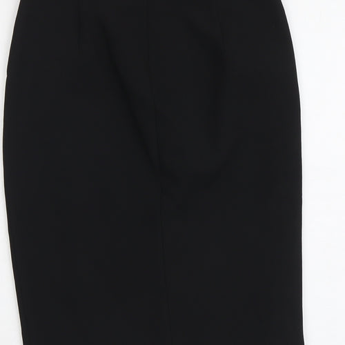 Zara Womens Black Polyester A-Line Skirt Size XS Zip