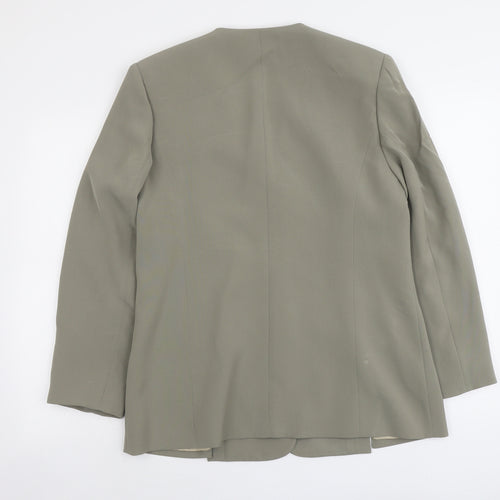 Fink Womens Beige Polyester Jacket Blazer Size 14