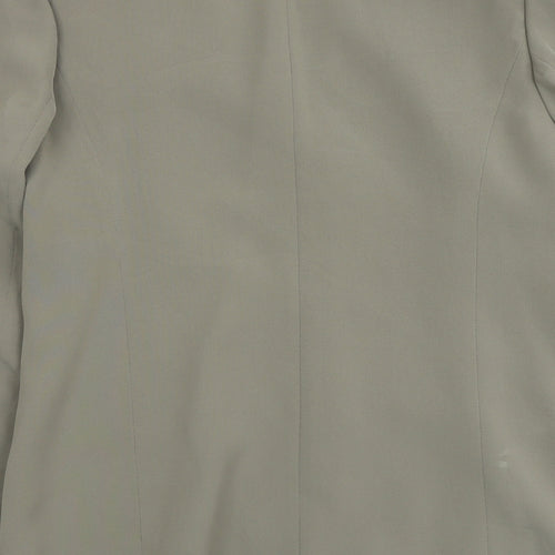 Fink Womens Beige Polyester Jacket Blazer Size 14