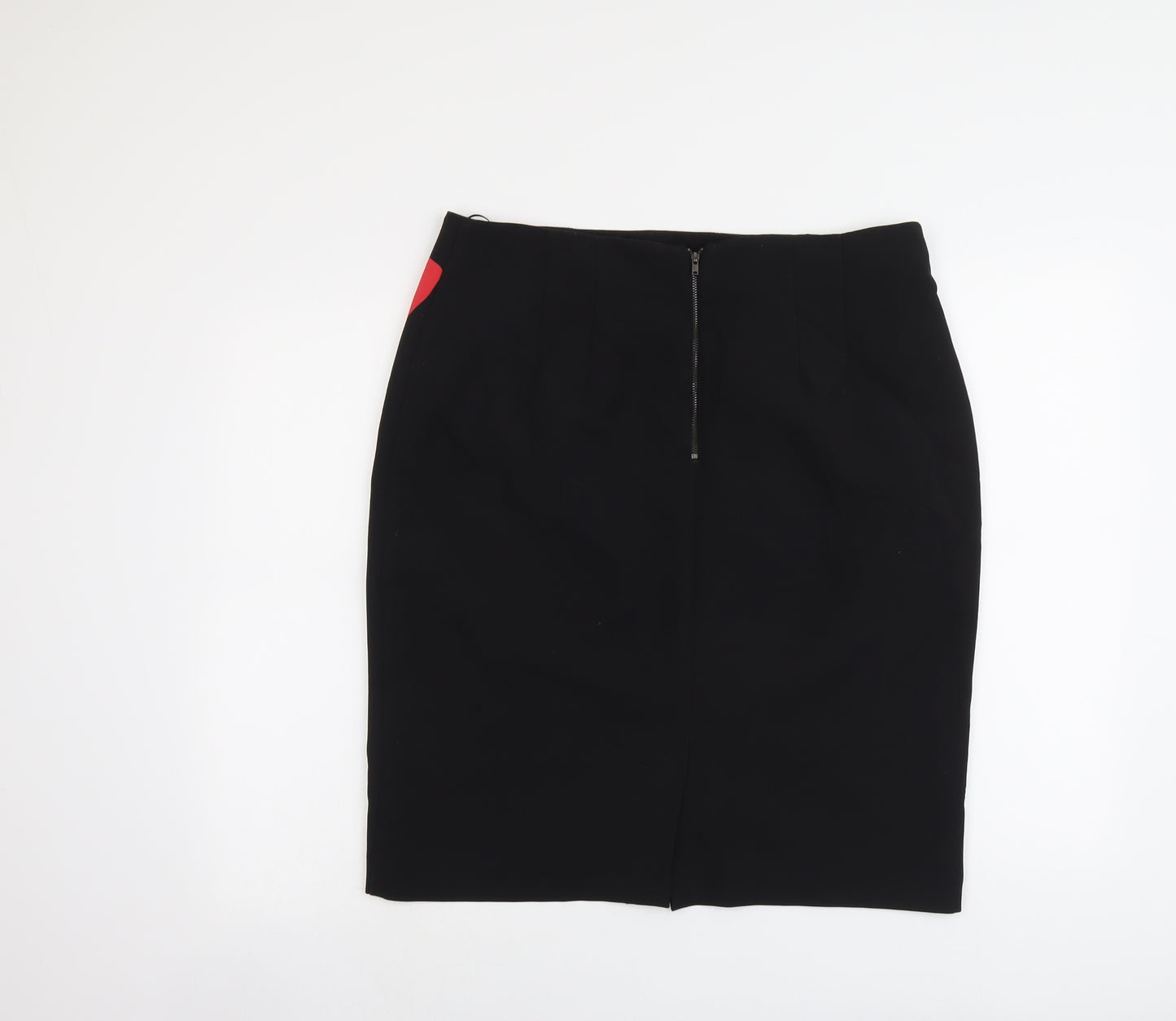 Fenn Wright Manson Womens Black Floral Polyester A-Line Skirt Size 16 Zip