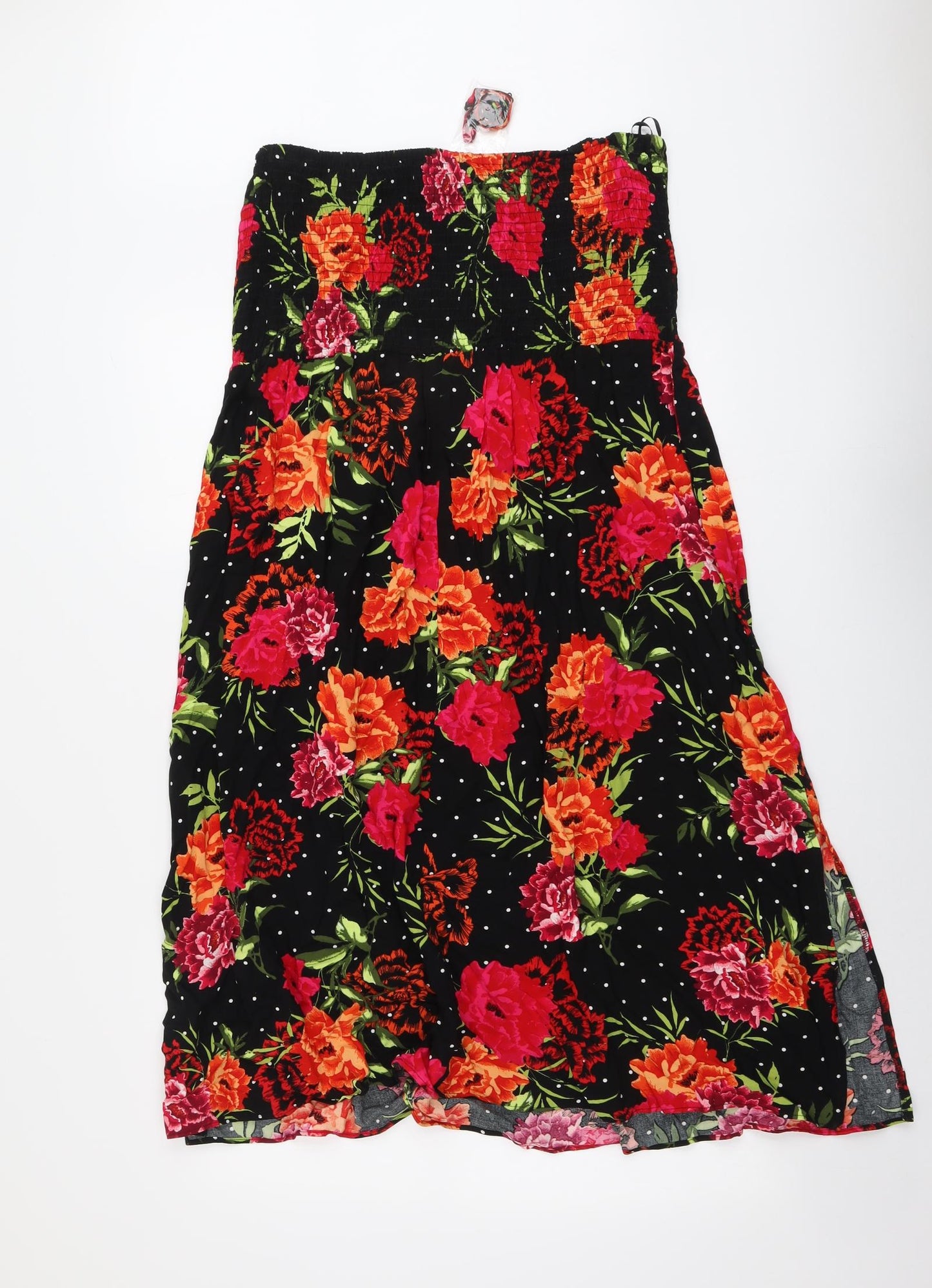 Bonmarché Womens Multicoloured Floral Viscose A-Line Size 22 Off the Shoulder Pullover