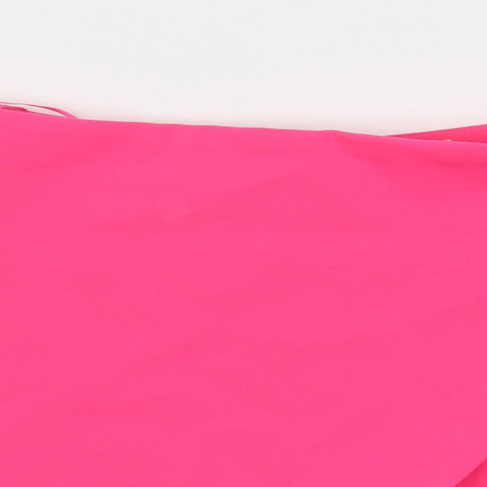 Zara Womens Pink Polyester Wrap Shorts Size M L3 in Regular Zip