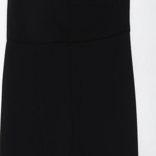 PRETTYLITTLETHING Womens Black Polyester Jumpsuit One-Piece Size 8 Pullover