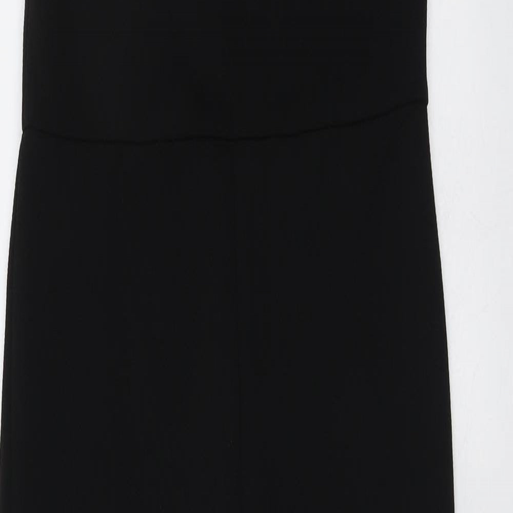 PRETTYLITTLETHING Womens Black Polyester Jumpsuit One-Piece Size 8 Pullover