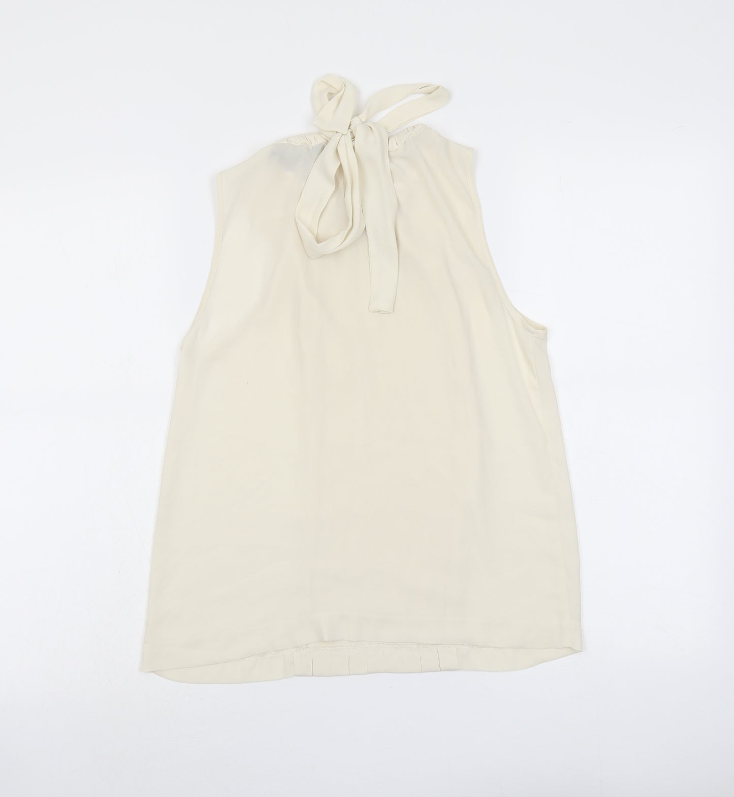 Zara Womens Beige Polyester Basic Tank Size XS Round Neck