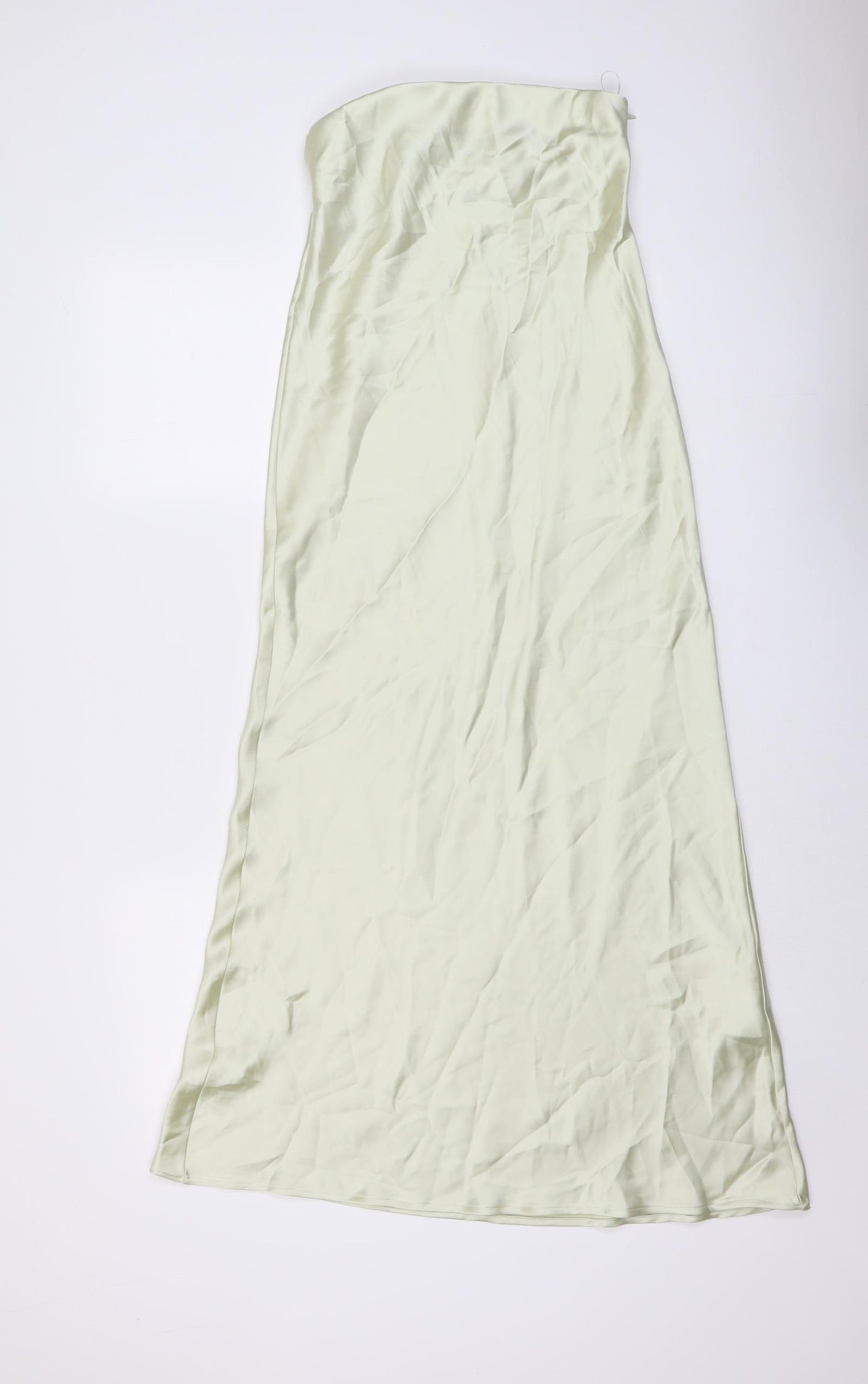 Zara Womens Green Polyester Trapeze & Swing Size XS Off the Shoulder