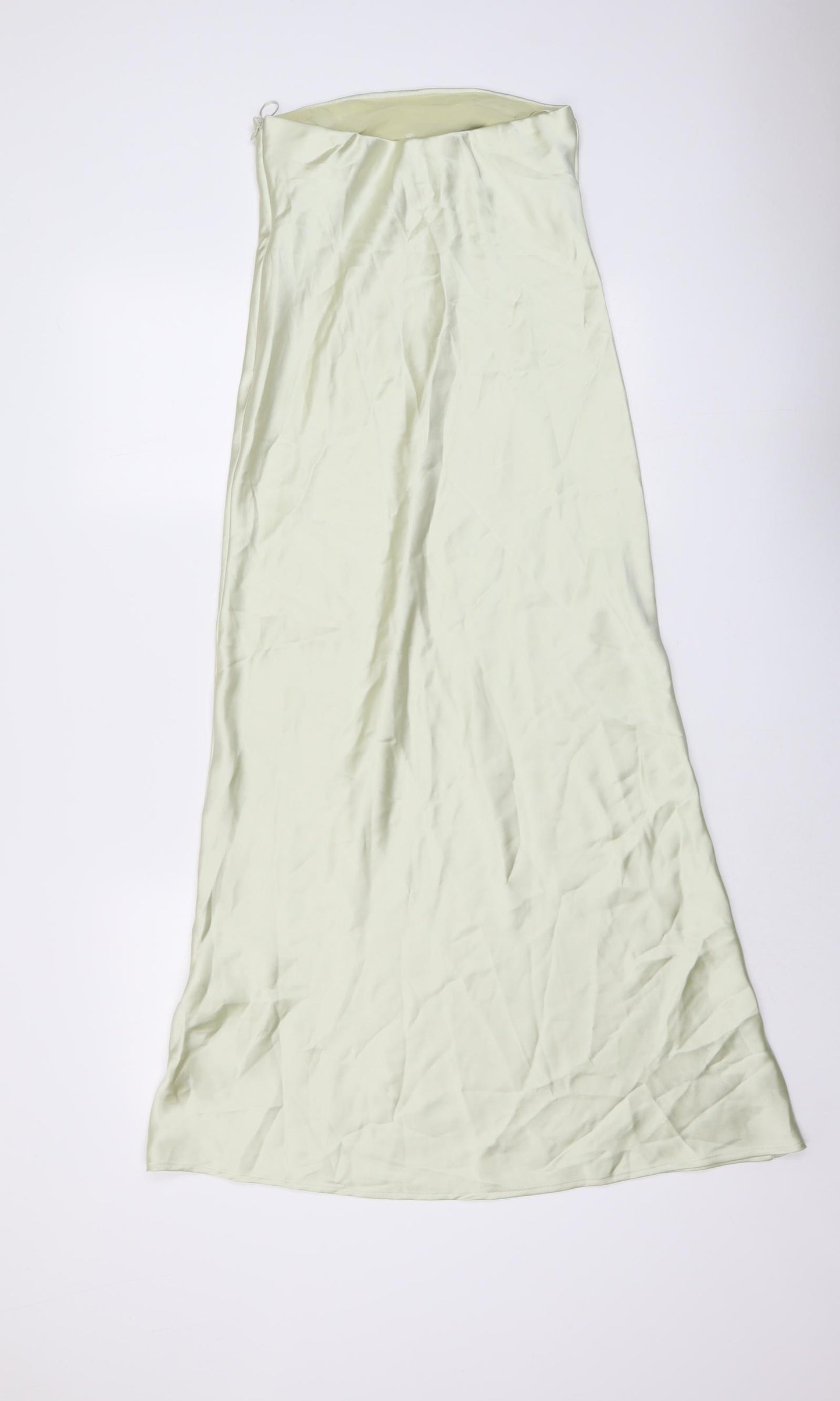 Zara Womens Green Polyester Trapeze & Swing Size XS Off the Shoulder
