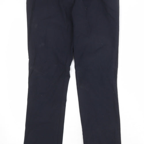 Club Class Womens Blue Polyester Trousers Size 6 Regular Zip