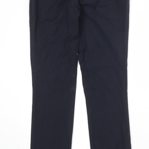 Club Class Womens Blue Polyester Trousers Size 6 Regular Zip