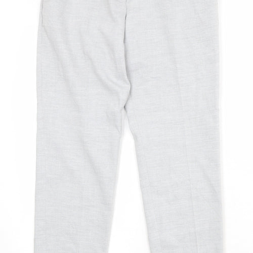 H&M Womens Grey Polyester Trousers Size 8 Regular Zip