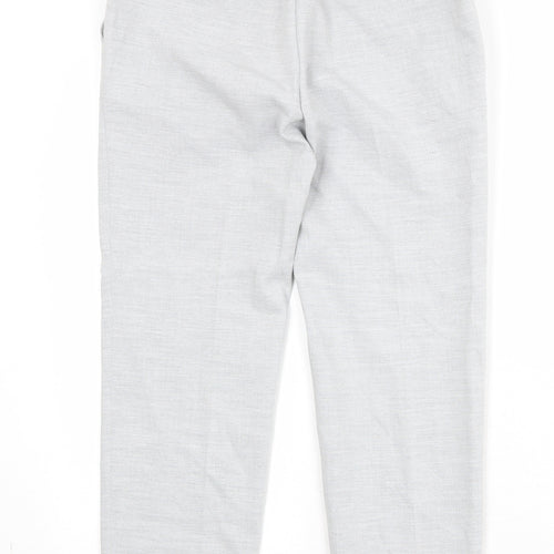 H&M Womens Grey Polyester Trousers Size 8 Regular Zip