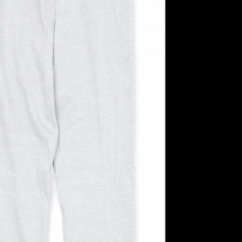 H&M Womens Grey Polyester Trousers Size 8 Regular Zip