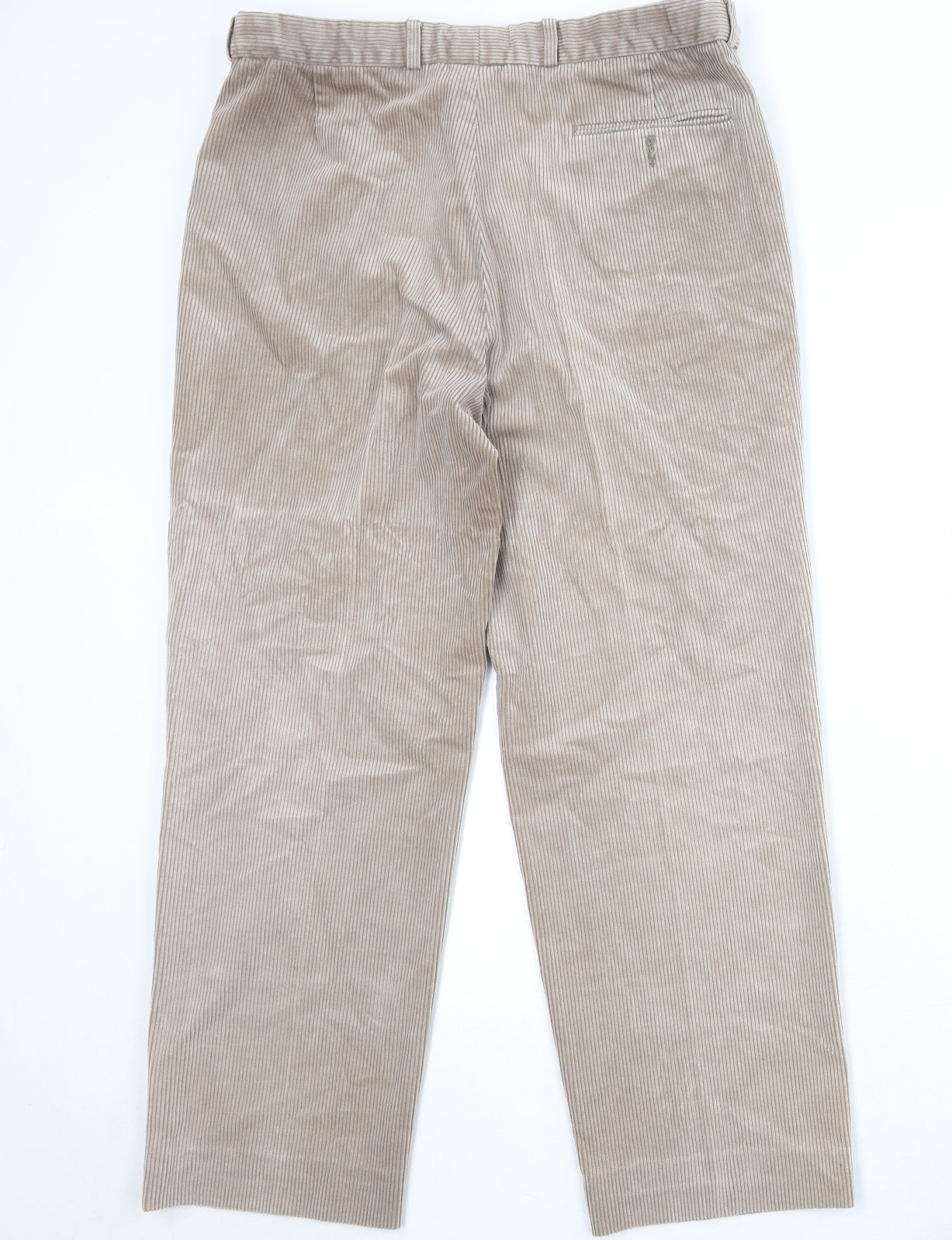 Wolsey Mens Beige Cotton Trousers Size 36 in Regular Zip