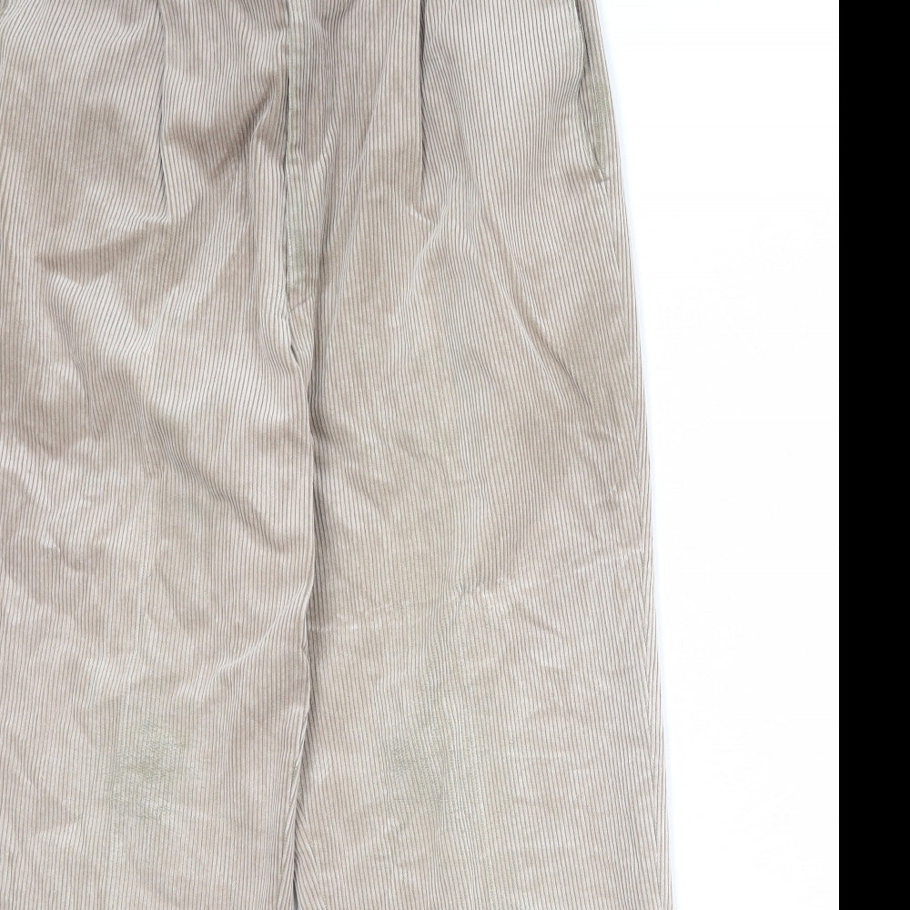 Wolsey Mens Beige Cotton Trousers Size 36 in Regular Zip