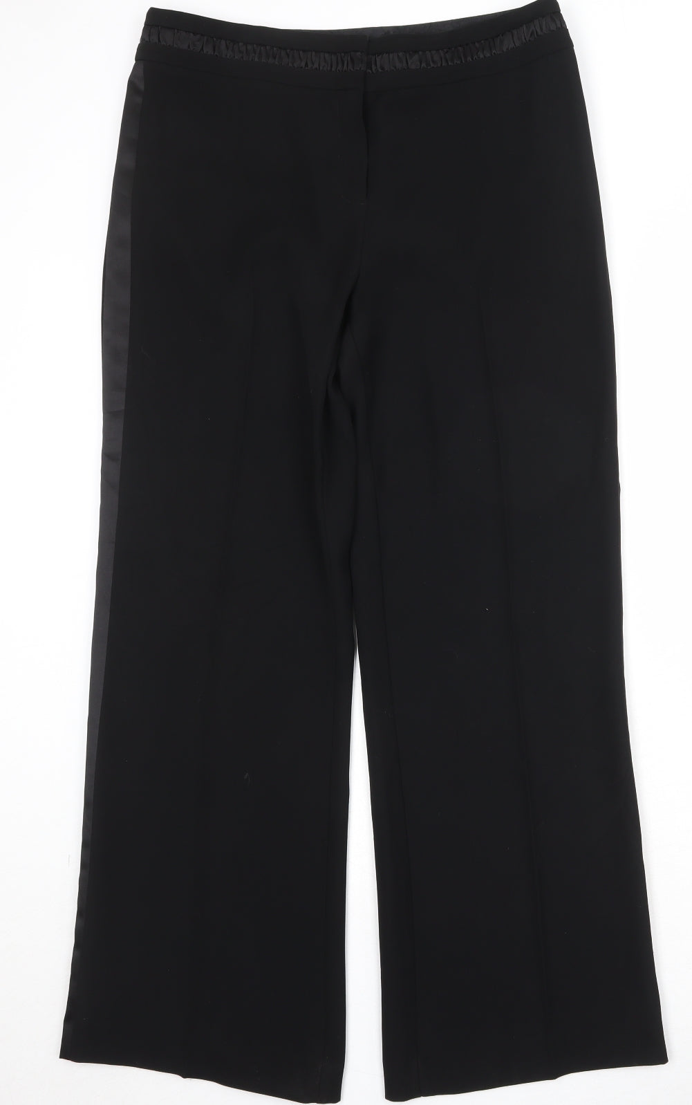 Per Una Womens Black Polyester Dress Pants Trousers Size 14 Regular Zip