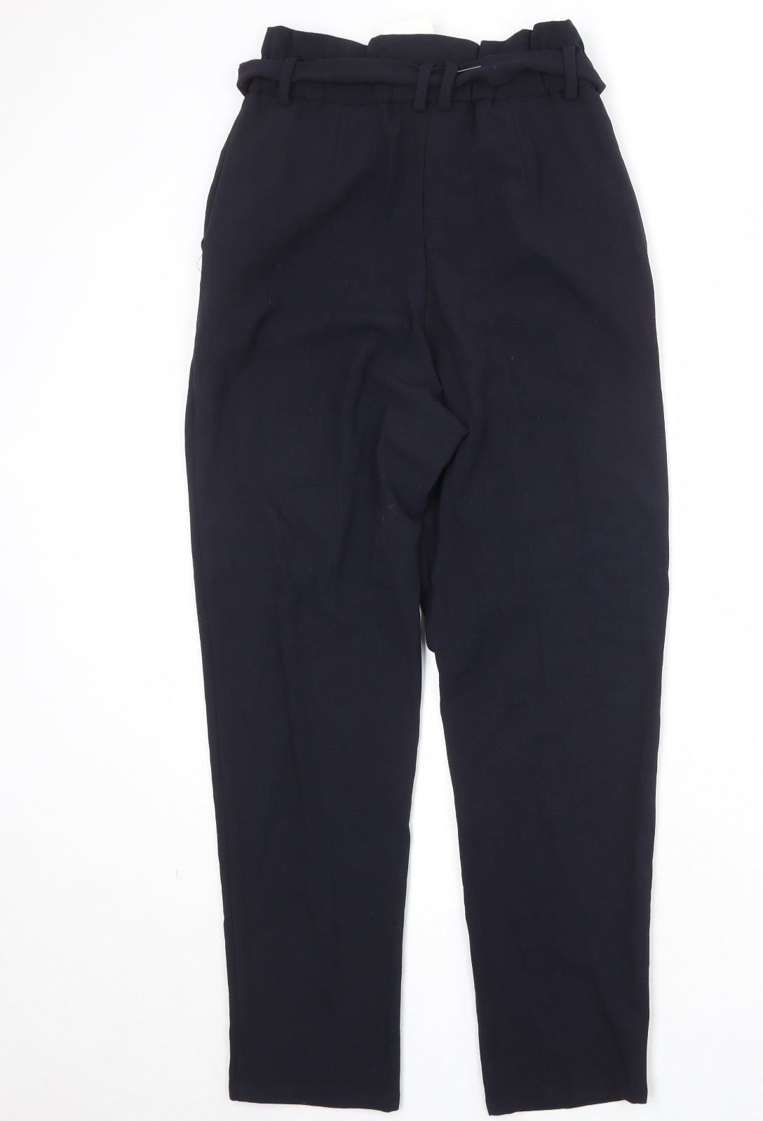 H&M Womens Blue Polyester Dress Pants Trousers Size 8 Regular Zip