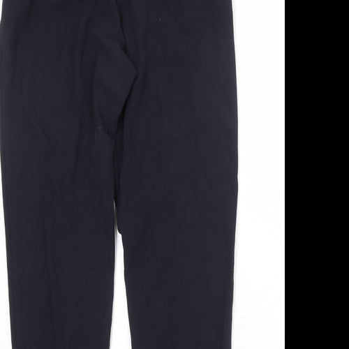 H&M Womens Blue Polyester Dress Pants Trousers Size 8 Regular Zip