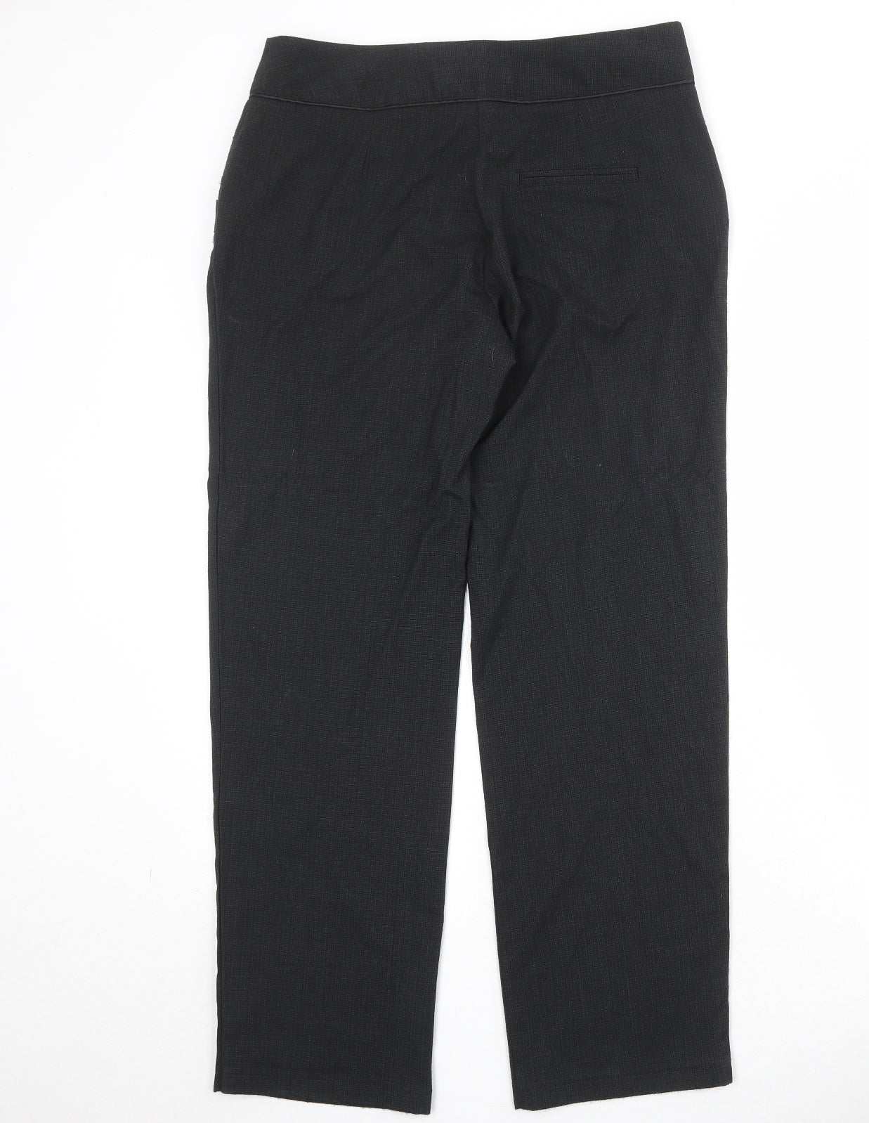 M&Co Womens Black Polyester Dress Pants Trousers Size 12 Regular Zip