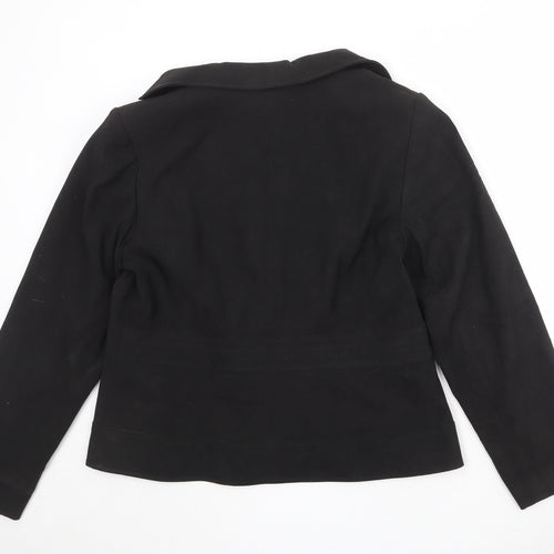 BHS Womens Black Polyester Jacket Blazer Size 16