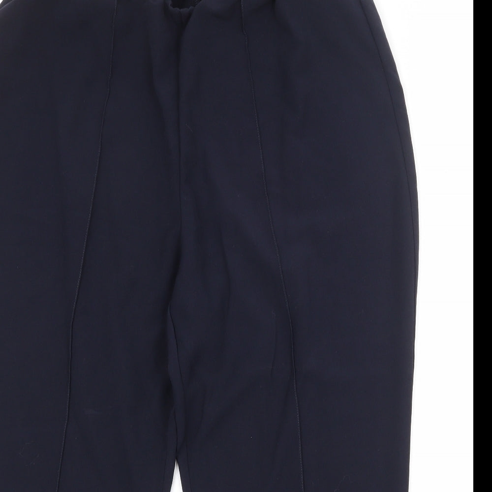 Classic Womens Blue Polyester Trousers Size 20 Regular