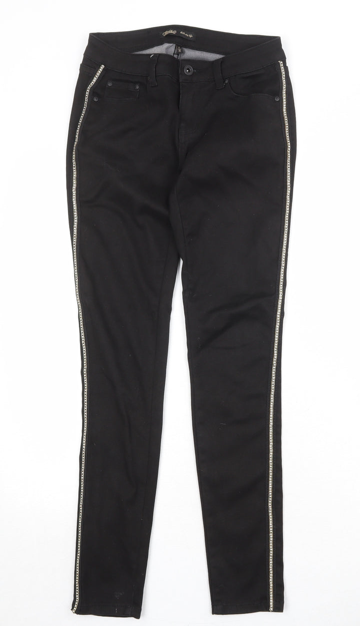 Toxik3 Womens Black Cotton Skinny Jeans Size S Regular Zip