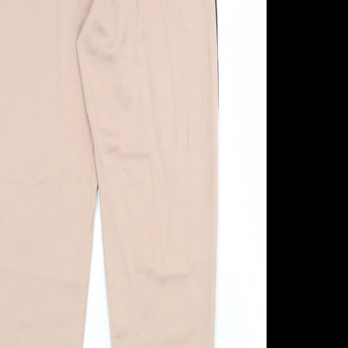Topshop Womens Pink Polyester Trousers Size 10 Regular Zip