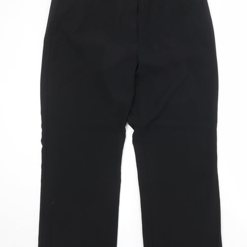 Marks and Spencer Womens Black Polyester Trousers Size 16 Regular Zip