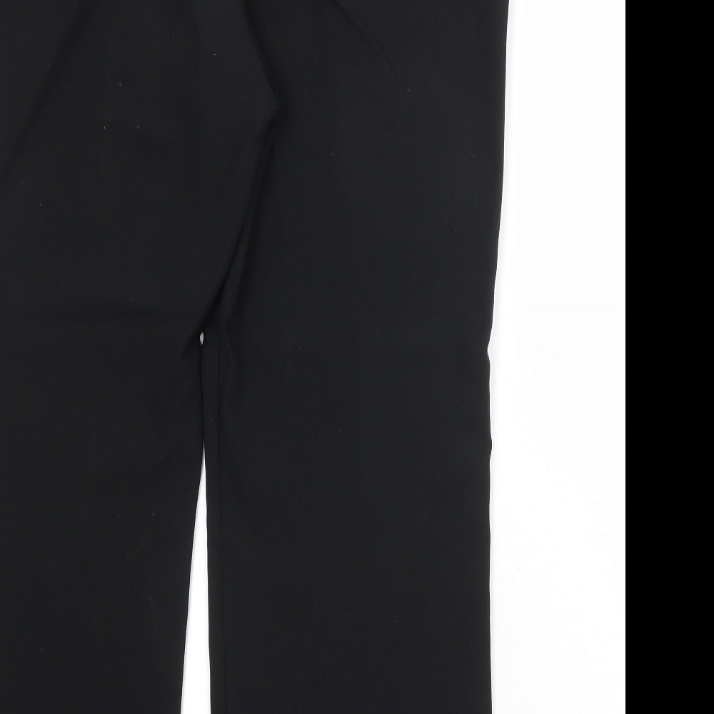Marks and Spencer Womens Black Polyester Trousers Size 16 Regular Zip