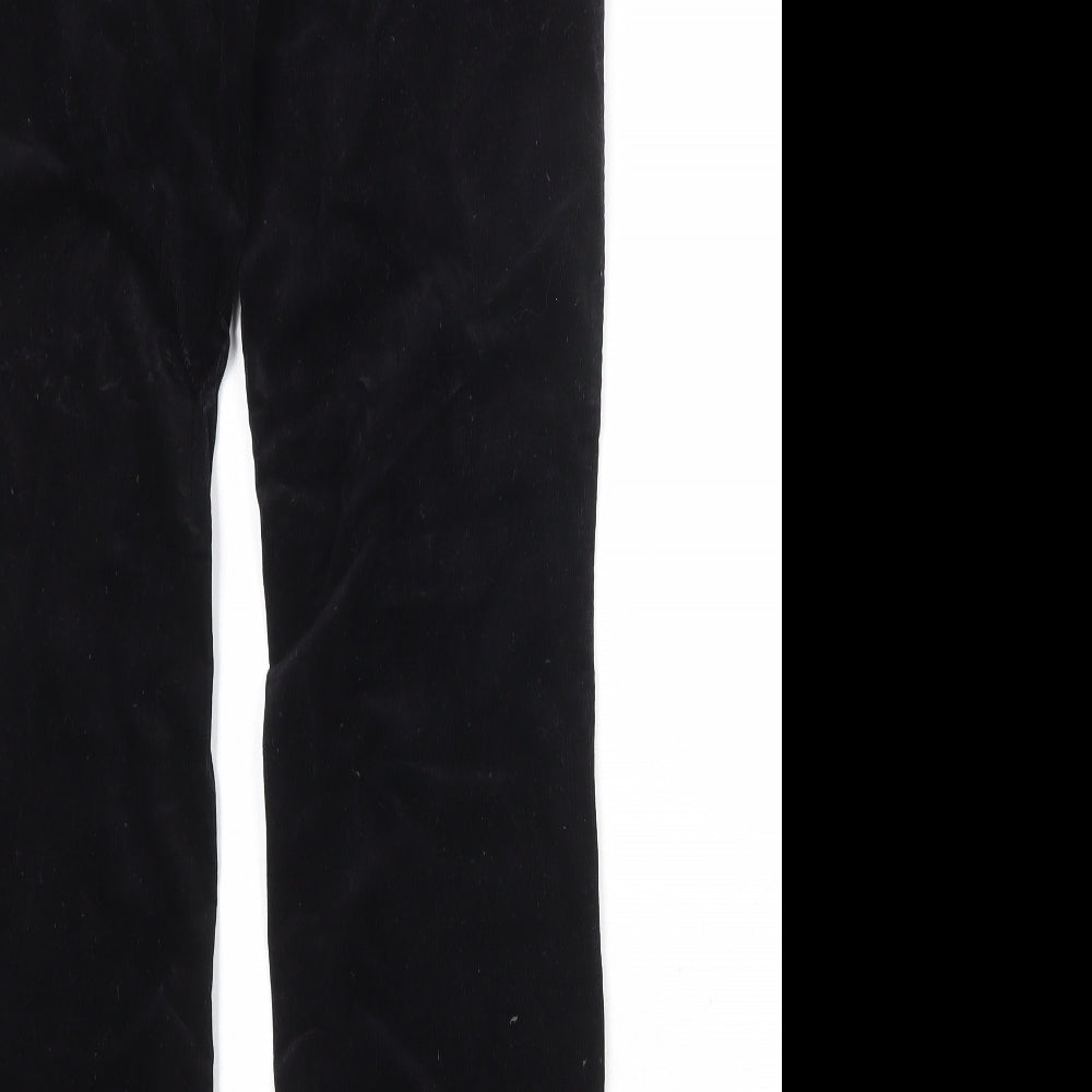 Mac Mens Black Cotton Trousers Size 32 in Regular Zip