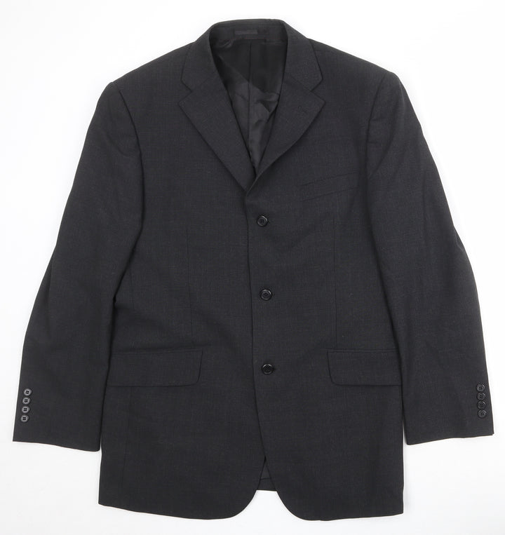 Charlton Grey Mens Grey Polyester Jacket Suit Jacket Size 42 Regular