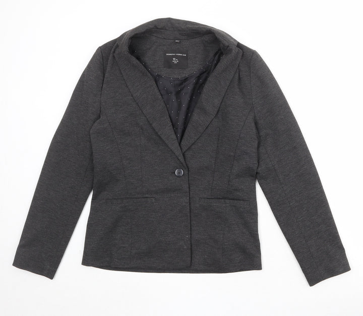 Dorothy Perkins Womens Black Polyester Jacket Blazer Size 10