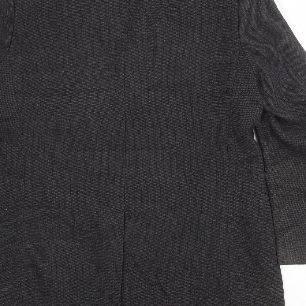 Greenwoods Mens Grey Polyester Jacket Blazer Size 44 Regular