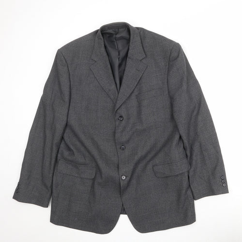 Marks and Spencer Mens Grey Polyester Jacket Suit Jacket Size 44 Regular
