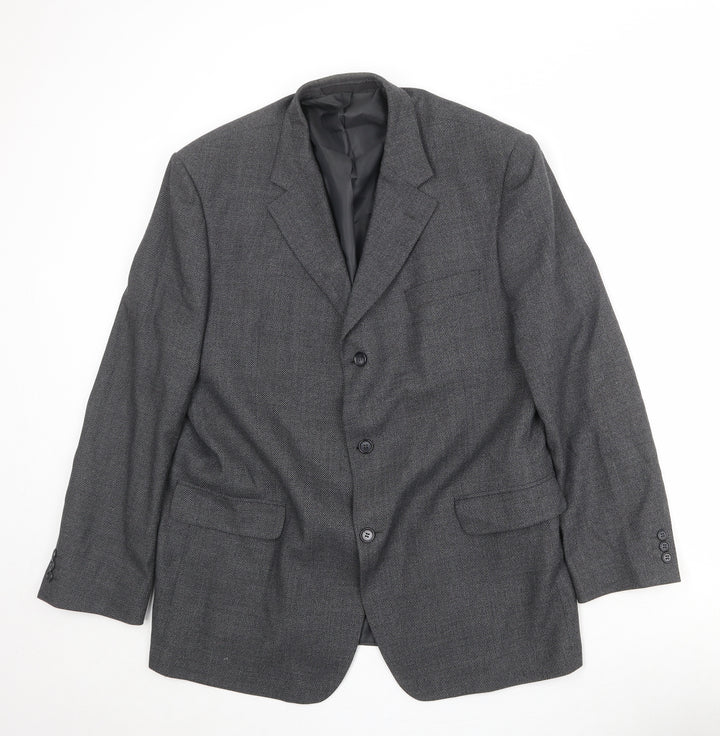 Marks and Spencer Mens Grey Polyester Jacket Suit Jacket Size 44 Regular