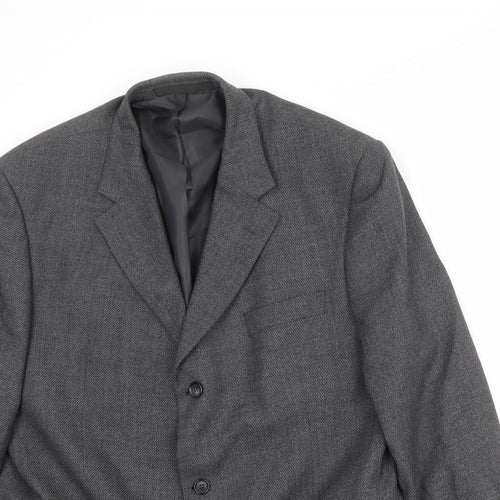 Marks and Spencer Mens Grey Polyester Jacket Suit Jacket Size 44 Regular