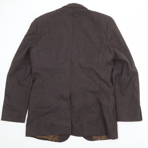 Alexandre Mens Brown Polyester Jacket Suit Jacket Size 40 Regular