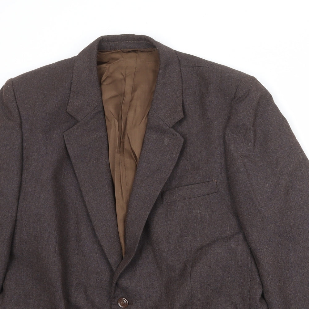 Alexandre Mens Brown Polyester Jacket Suit Jacket Size 40 Regular