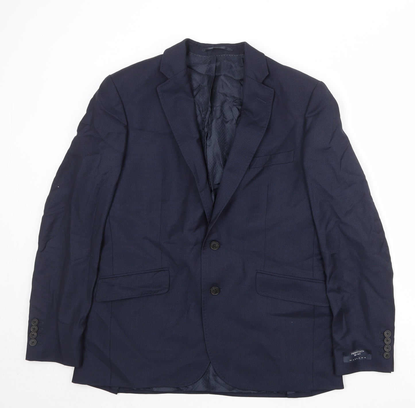 Jaeger Mens Blue Wool Jacket Suit Jacket Size 42 Regular