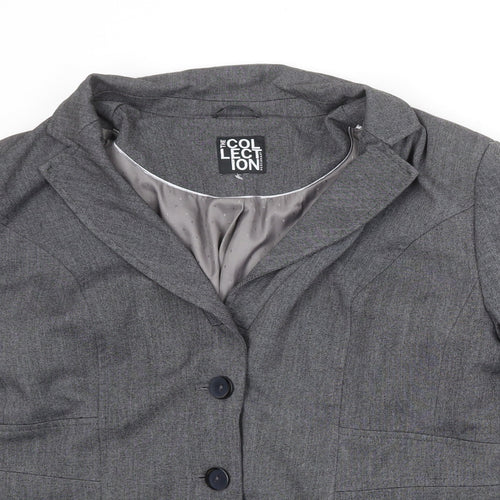 Debenhams Womens Grey Polyester Jacket Blazer Size 10