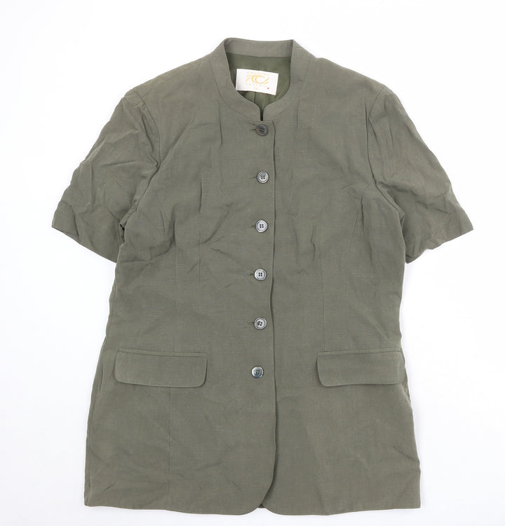 Country Casuals Womens Green Modal Jacket Blazer Size 14