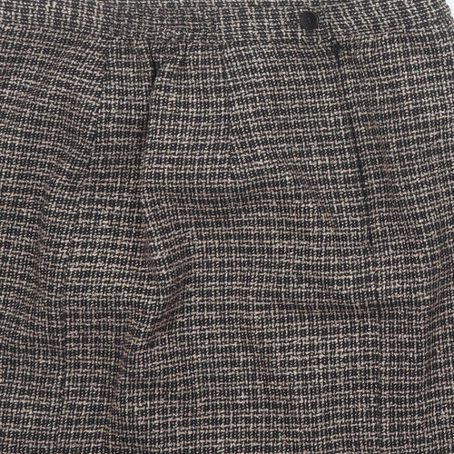 Norton Womens Brown Geometric Polyester A-Line Skirt Size 6 Zip