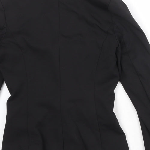H&M Womens Black Polyester Jacket Blazer Size 8