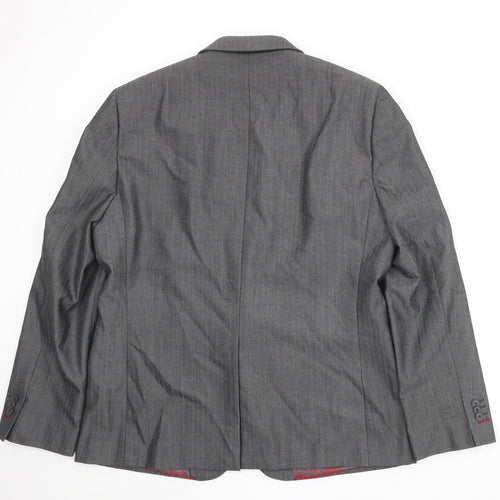 NEXT Mens Grey Polyester Jacket Suit Jacket Size 44 Regular