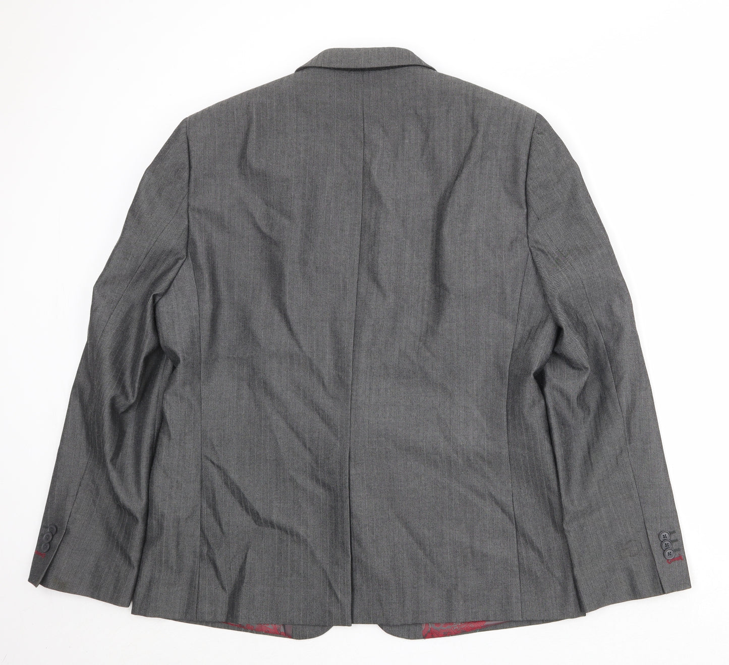 NEXT Mens Grey Polyester Jacket Suit Jacket Size 44 Regular