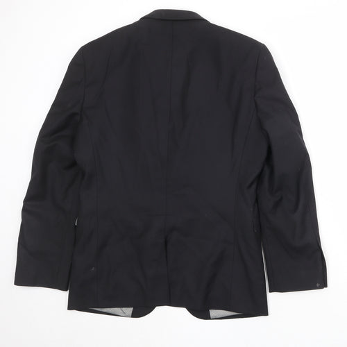 NEXT Mens Black Polyester Jacket Suit Jacket Size 38 Regular