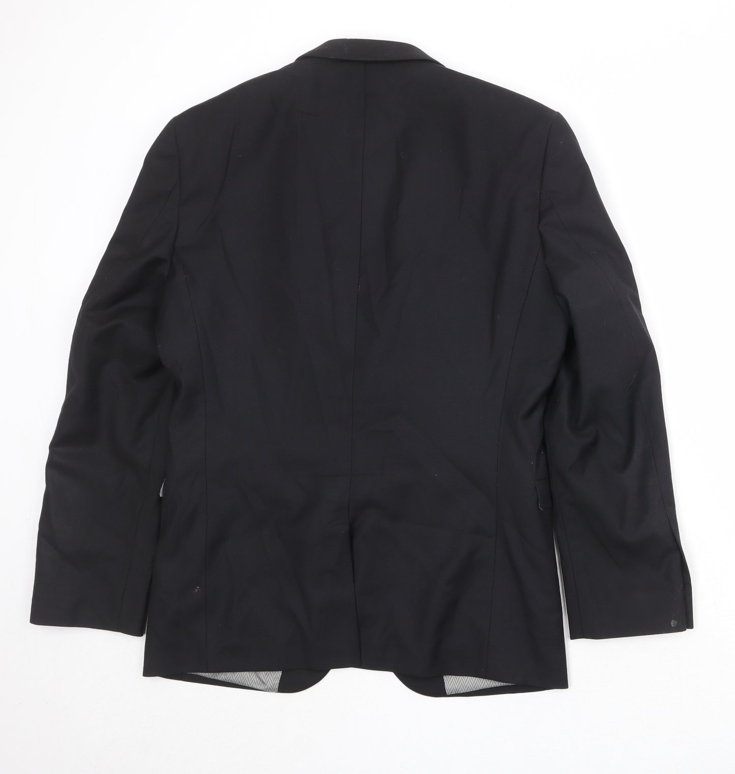 NEXT Mens Black Polyester Jacket Suit Jacket Size 38 Regular