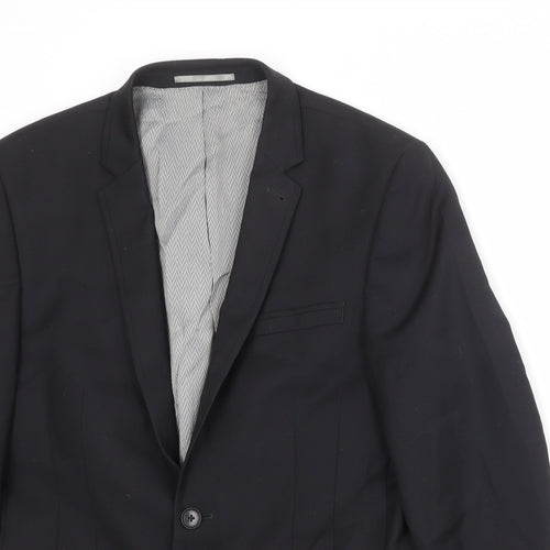NEXT Mens Black Polyester Jacket Suit Jacket Size 38 Regular