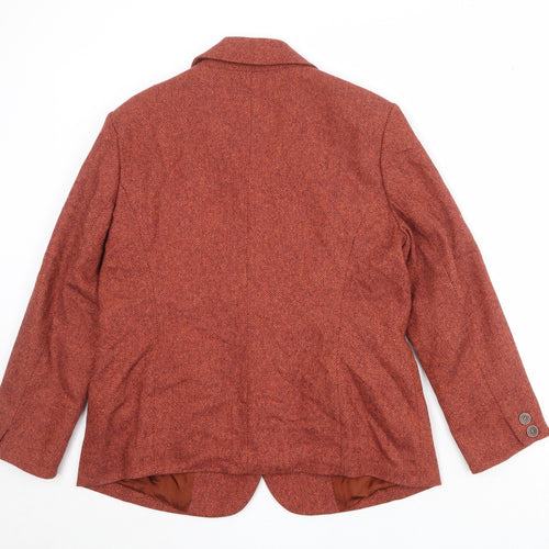 Madeleine Womens Orange Polyester Jacket Suit Jacket Size M