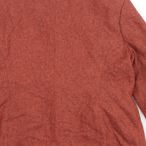Madeleine Womens Orange Polyester Jacket Suit Jacket Size M