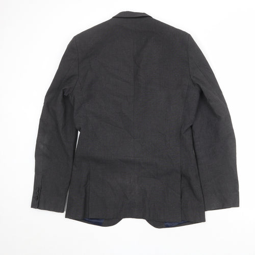 NEXT Mens Grey Polyester Jacket Suit Jacket Size 36 Regular